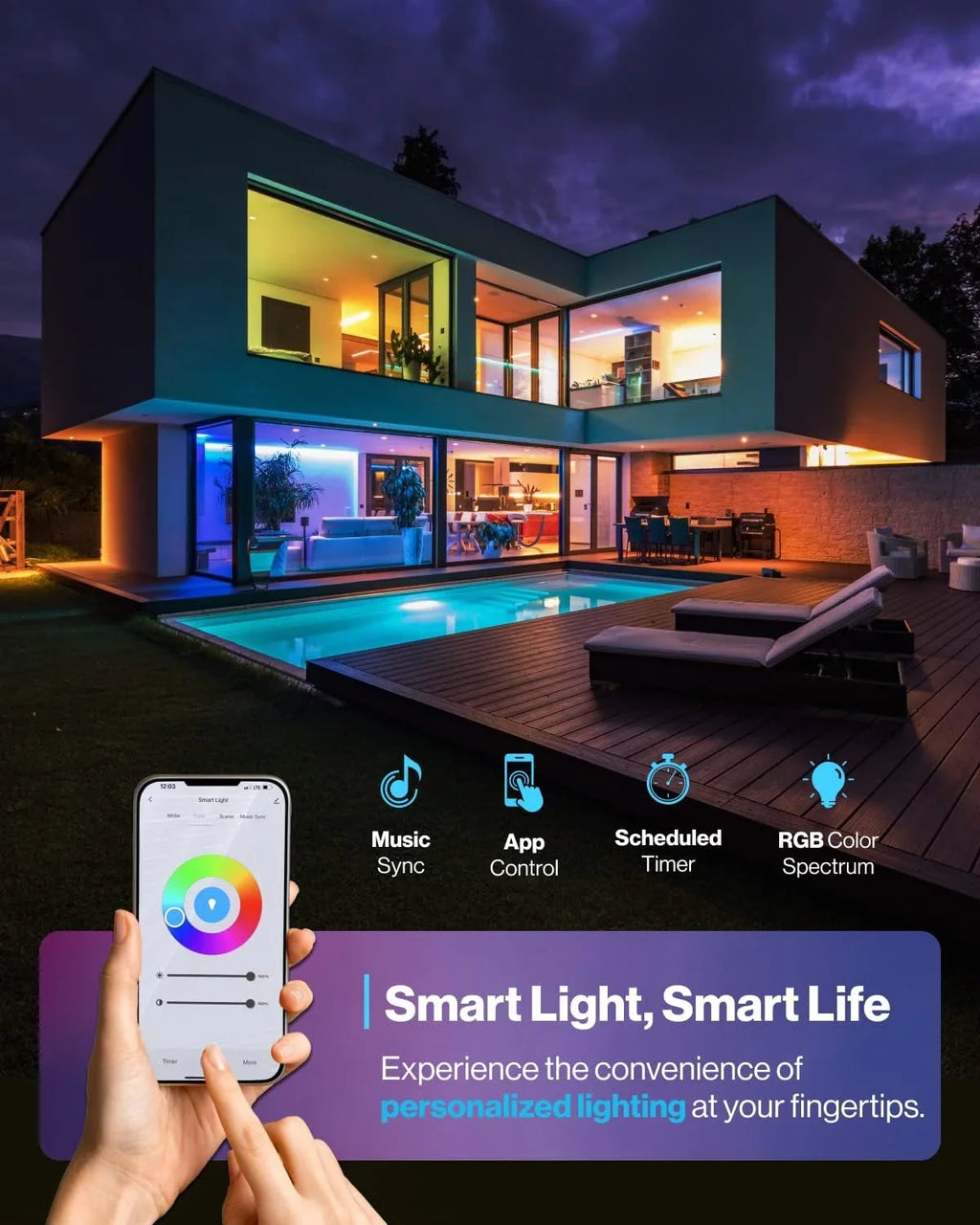 Sunco Smart  Flush Mount Ceiling Light Fixture 24W 2500LM 13 Inch  Color Changing  Night Light for Bedroom Kitchen Hallway Amazon Alexa Google Home Compatible  Energy Star 4 Pack