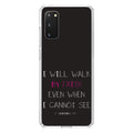 DistinctInk Clear Shockproof Hybrid Case for Galaxy S20 / S20 5G (6.2" Screen) -  Bumper, Acrylic Back, Tempered Glass Screen Protector - 2 Corinthians 5:7 - Walk By Faith Even When I Cannot See