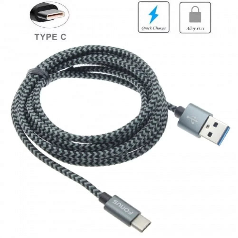 2-Port  30W Fast Car Charger w Charger Cord Type-C 6ft  Cable X4Y for Samsung Galaxy S10 Plus S8 active 5G Note 9 8 10 Plus A9 A50 A20 A10e - Sonim XP8 XP3 - Sony Xperia XZs XZ3 XZ1 XA1