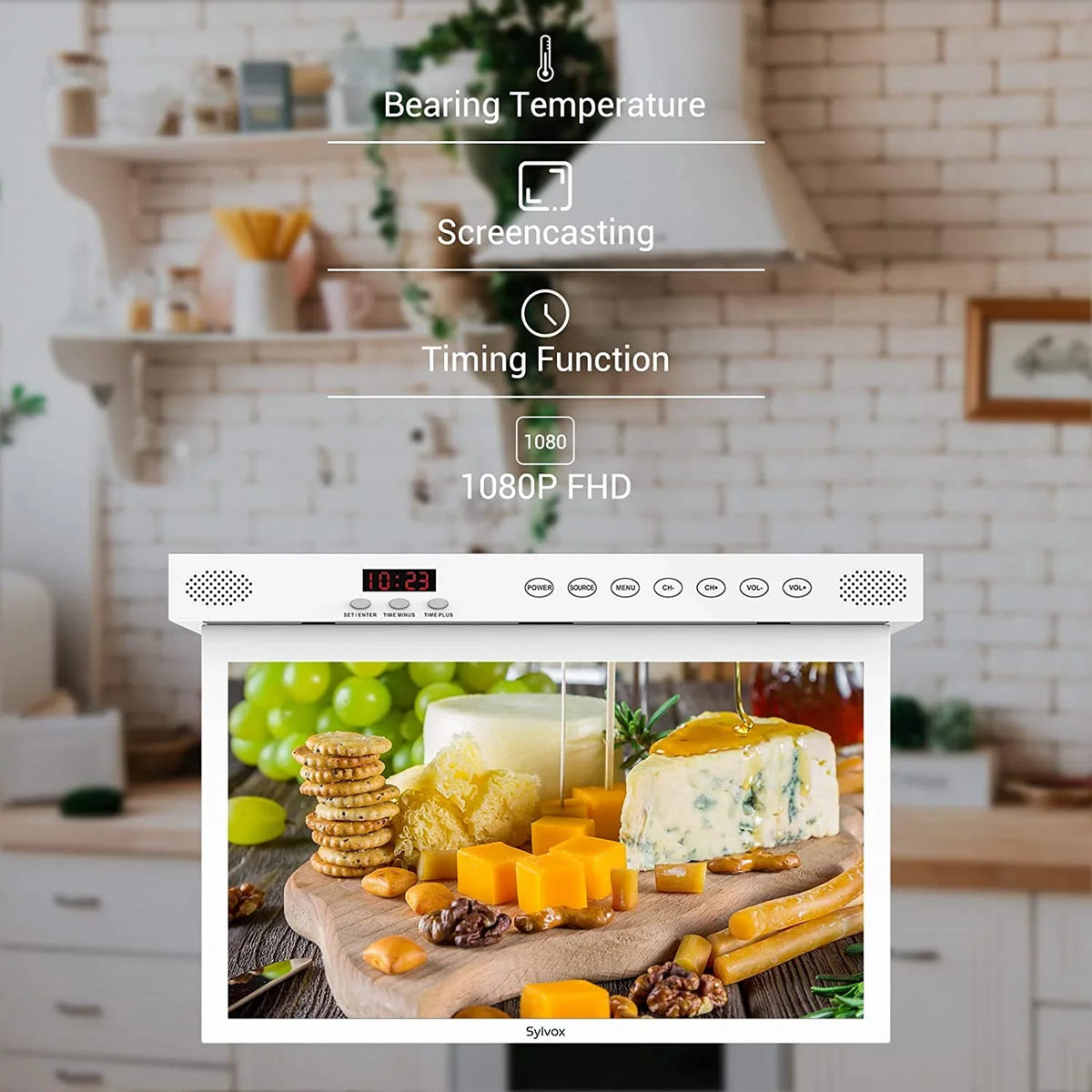 15.6 inch Smart Kitchen , 1080P  Under Cabinet , Smart Android  Built-in Google Play, Support Google Assistant WiFi Bluetooth