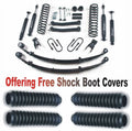 ZoneOffRoad 1984-2001 Fits Jeep Cherokee  4.5" Suspension System w Rear Leaf Springs With Free Boot Protectors J24N/ZONU3100X4