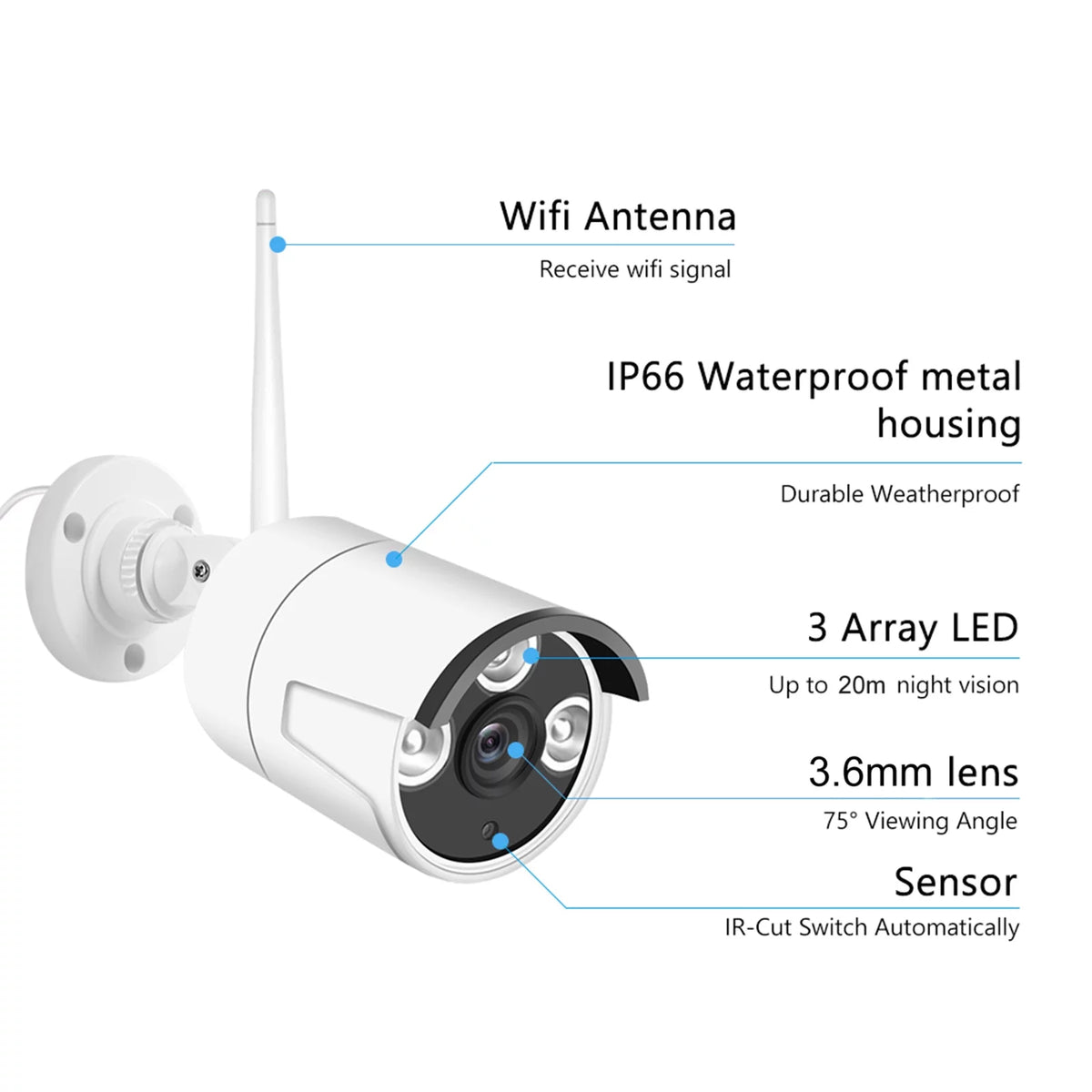 8CH 1080P Wireless Camera System, 8Channel 1080P   + 8PCS 1080P 2.0MP Indoor Outdoor  Cameras with Night Vision, Motion Alert, Tuya Smart App Remote Access, No Hard Drive