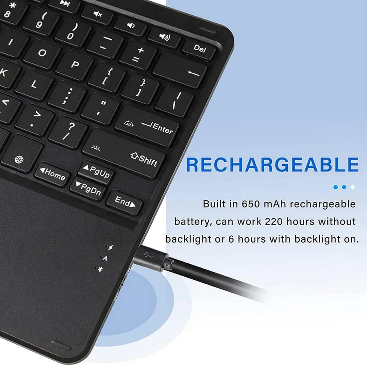 TouchPad Keyboard Case for Lenovo Tab P11 Pro Gen 2 / Lenovo Pad Pro 2022 Case 11.2 inch, Leather Stand Cover with Magnetically Detachable Keyboard forTab P11 Pro 2nd Generation (TB132FU), Black