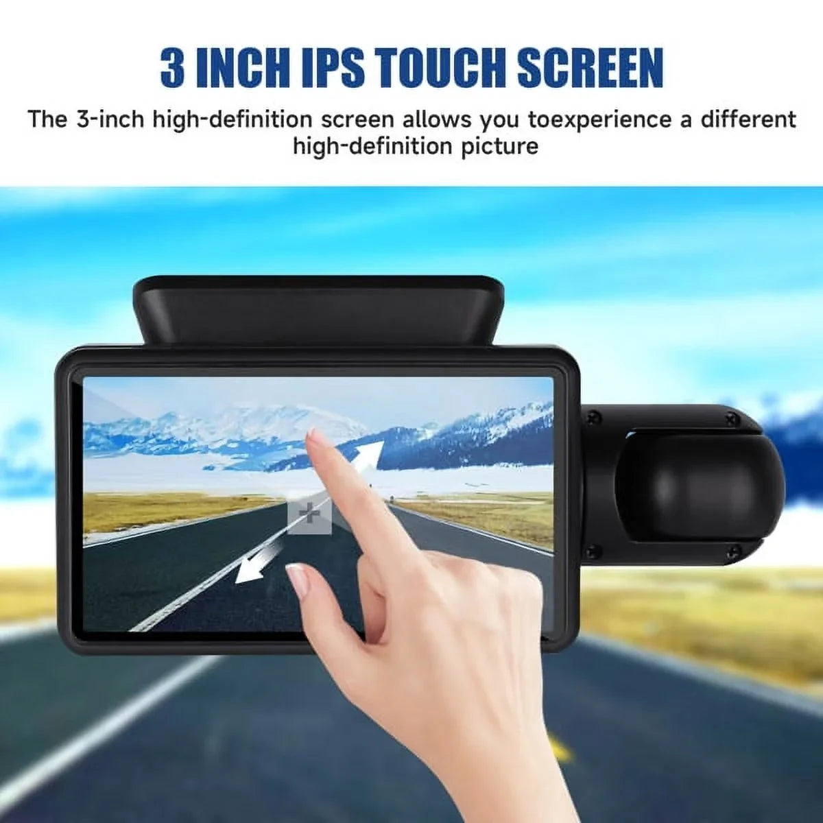 1080P Dash Cam Night Vision Dash Camera Front and Rear 170° Wide Angle Loop Recordin G-Sensor