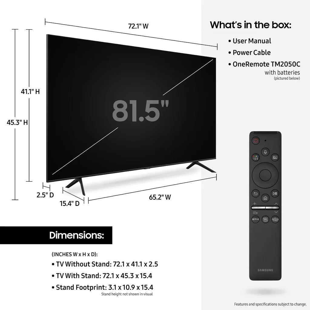 82” Class 4K Ultra  (2160P)  Smart   QN82Q70T 2020