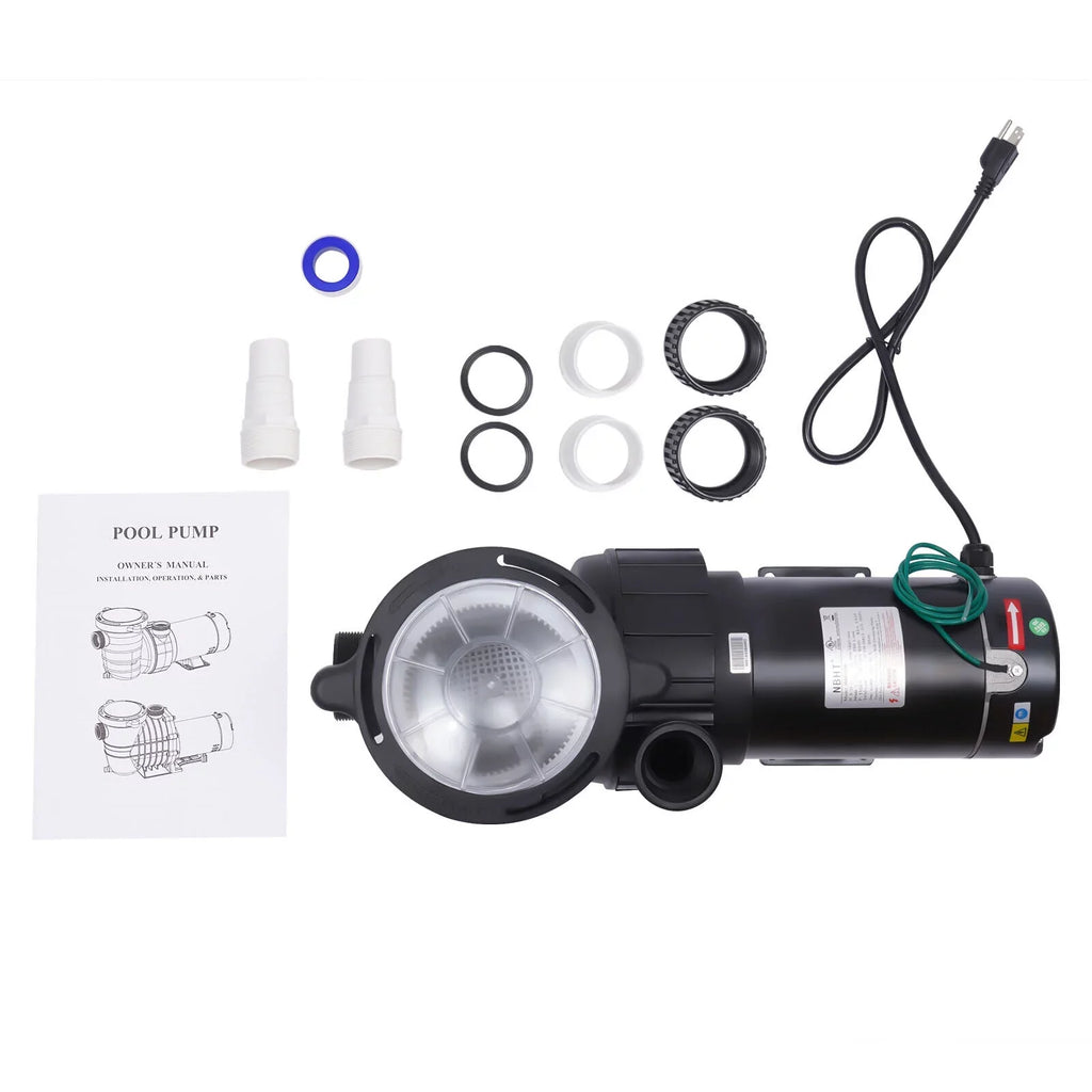 1.5HP 92GPM Above Ground  Swimming Pool Pump w/Strainer Filter 3450rpm 1100 W