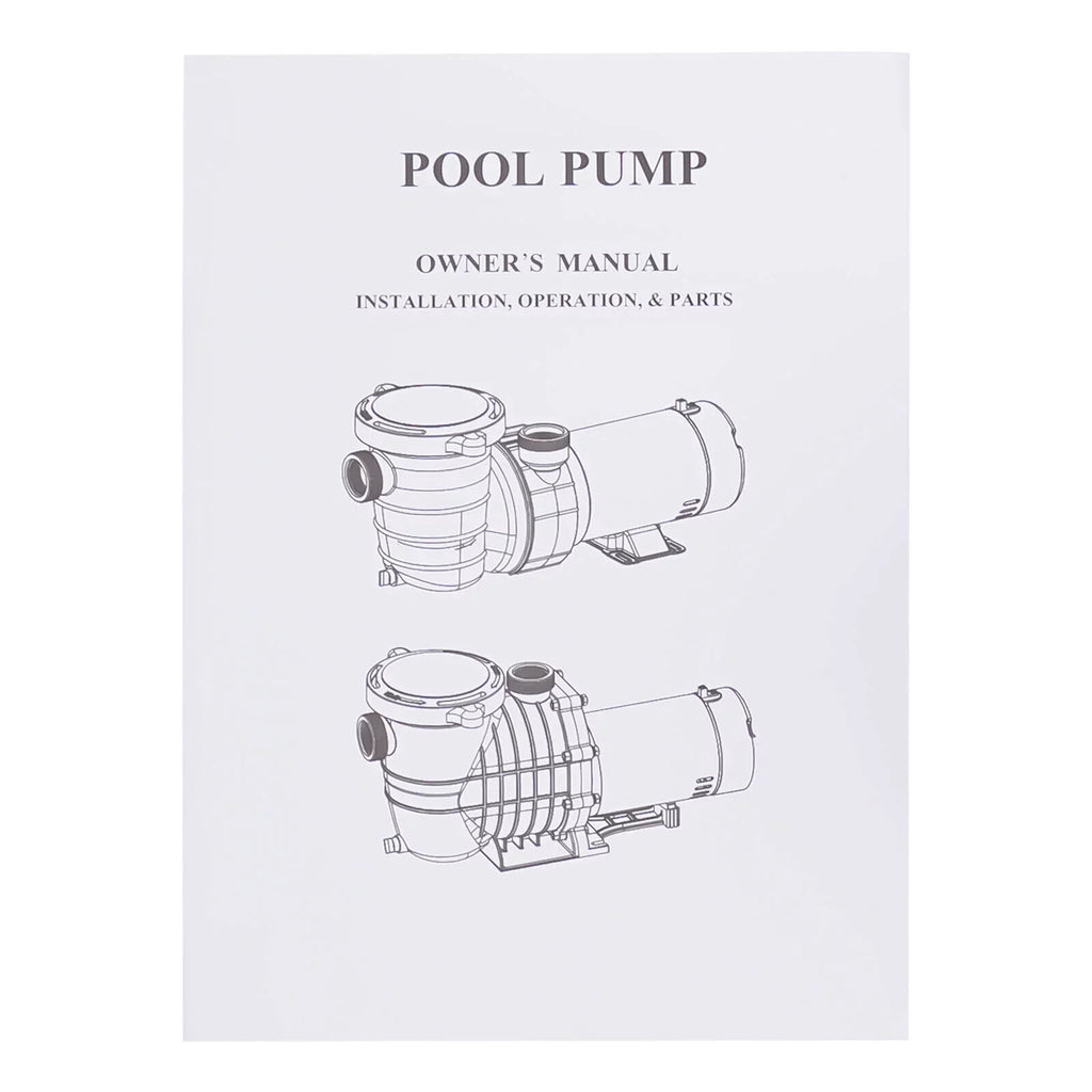 1.5HP 92GPM Above Ground  Swimming Pool Pump w/Strainer Filter 3450rpm 1100 W