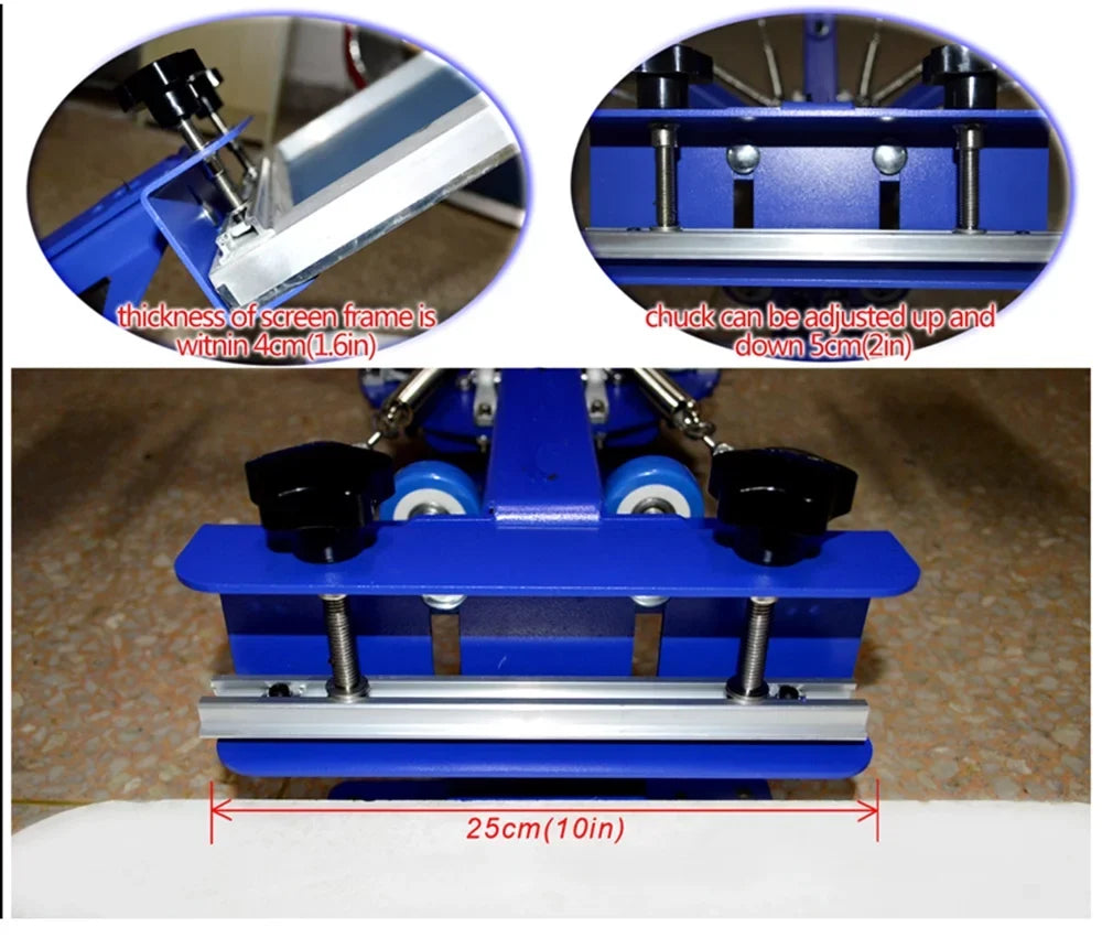 4 Color 4 Station Press Printer Simple Type Double Rotary T-shirt Screen Printer T-shirt Printing Equipment