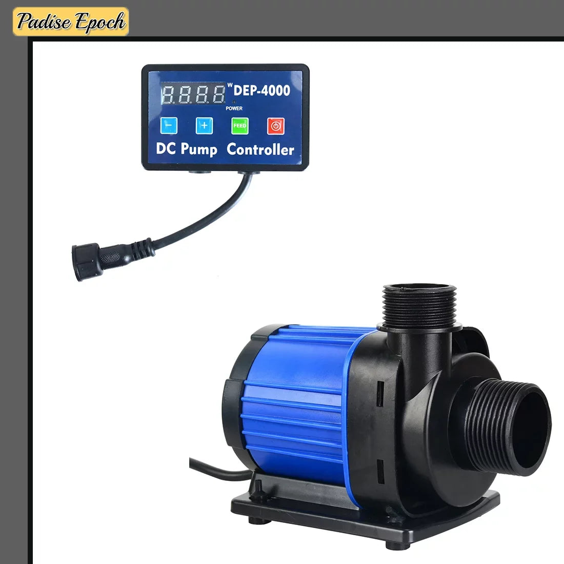 Aquarium 24 V  Quiet Return Pump with Controller 1052  Submersible and Inline Water Pump with Feeding Mode and Memory Function for Fish Tank Pond Fountain and Sump Circulation