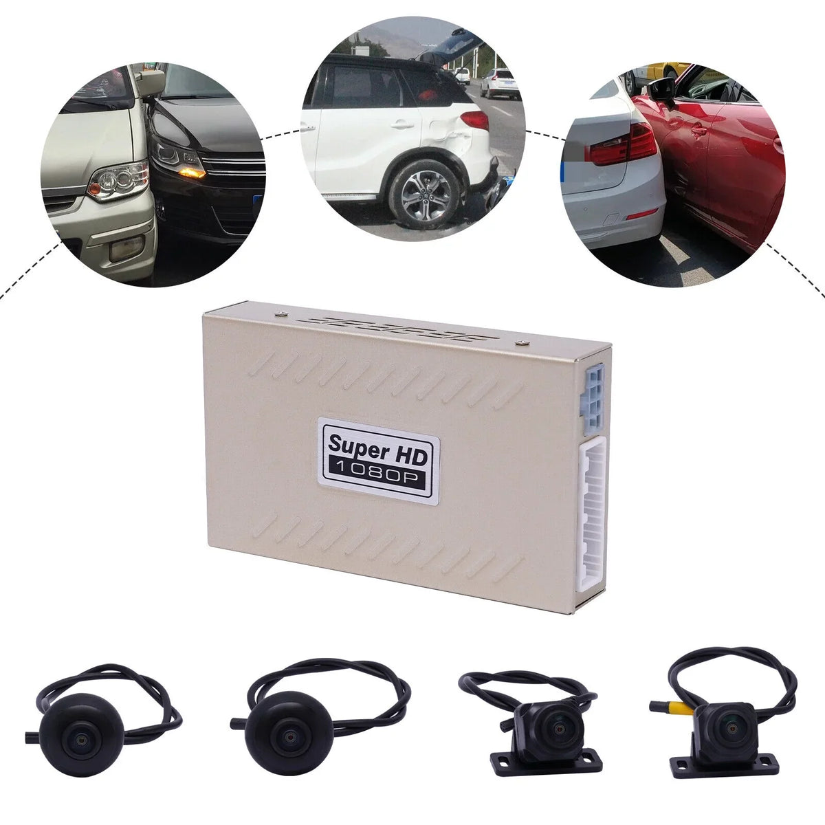 360° Lens Car  Dash Cam Video Recorder  Image Sensor Rear Camera