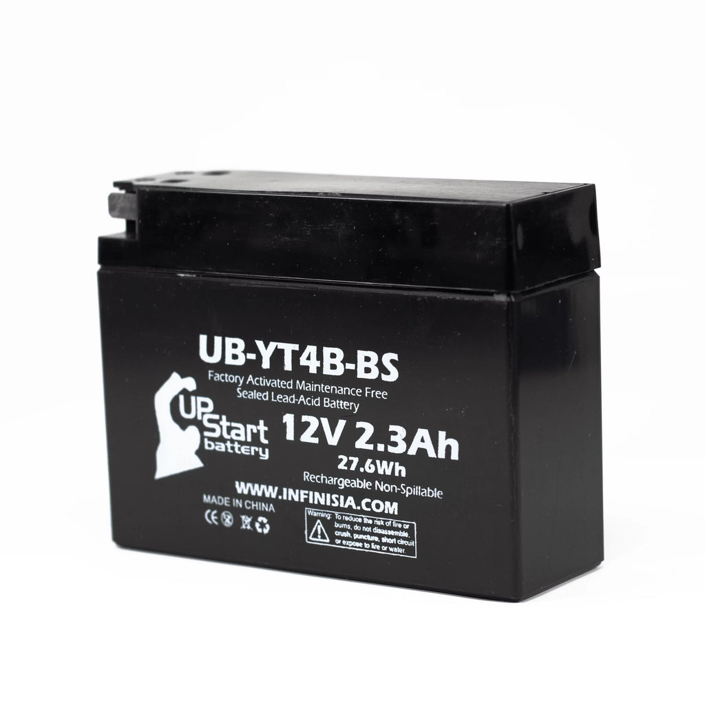 5-Pack UpStart Battery Replacement for 2015 Yamaha TTR110E 110CC Factory Activated, Maintenance Free, Motorcycle Battery - 12V, 2.3Ah, -YT4B-
