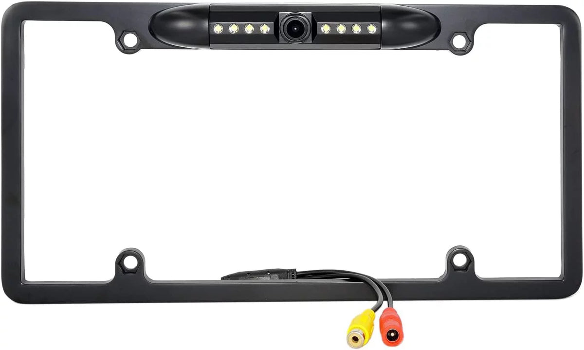 Backup Camera Rearview License Plate Frame for  KWV850BT -V850BT Black