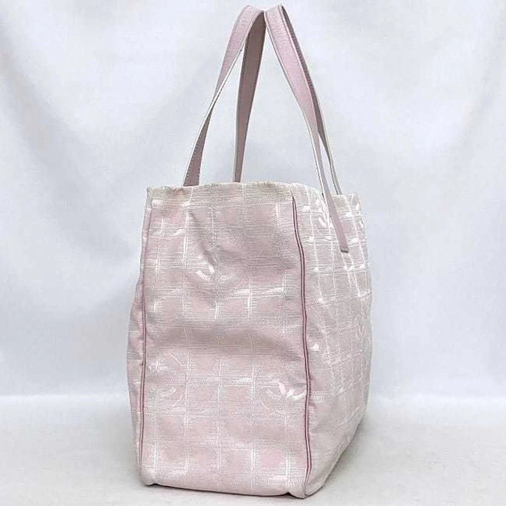 Pre-Owned Chanel  Pink New Line A15991 Nylon Leather 8216800  Coco Mark Tra Ladies (Good)
