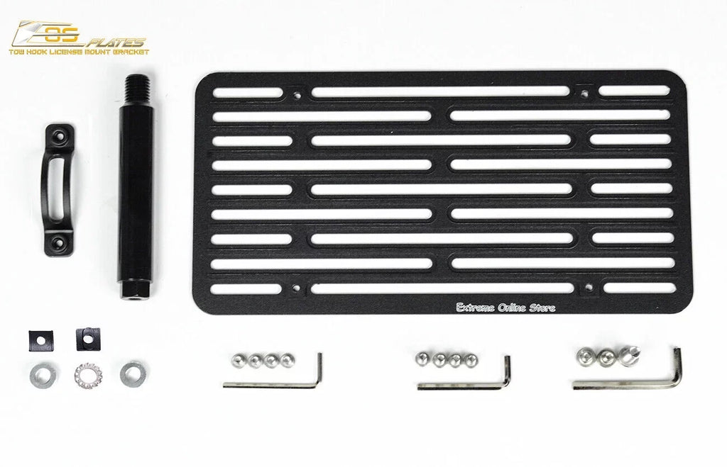 Extreme Online Store Replacement for 2016-Present Mazda Miata  |  Plate Version 2 Full Sized Front Bumper Tow Hook License Relocator Mount Bracket