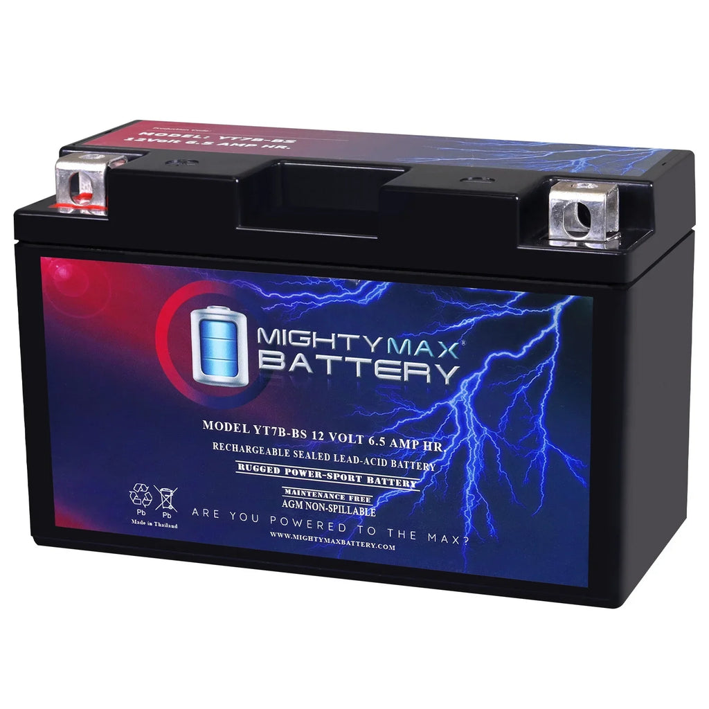 YT7B- 12V 6.5AH Replacement Battery for Parts Unlimited 2113-0218