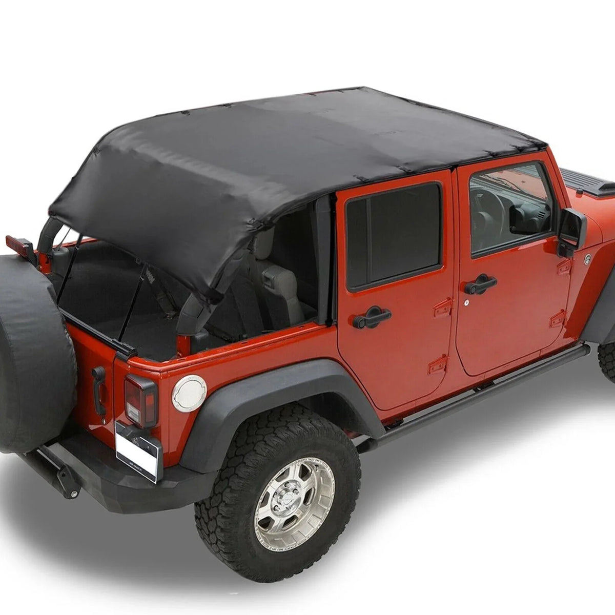 Soft Top Bikini Top Cover for Jeep Wrangler  2007-2017 2-Door Extended  Leather Anti- Top Roof Black