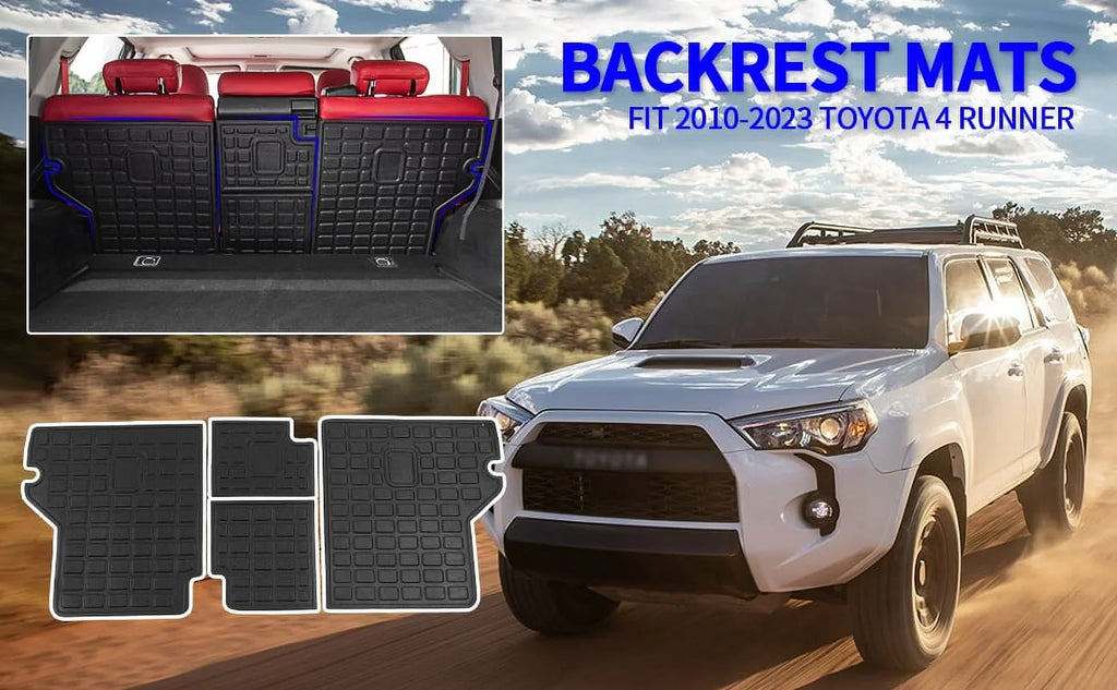 Fit 2010-2023 Toyota 4Runner Back Seat Cover Protector All Weather Trunk Mat Cargo Mat Cargo Liner 2022 Toyota 4 Runner Accessories (Backrest Mats,Fit Without Sliding Tray)