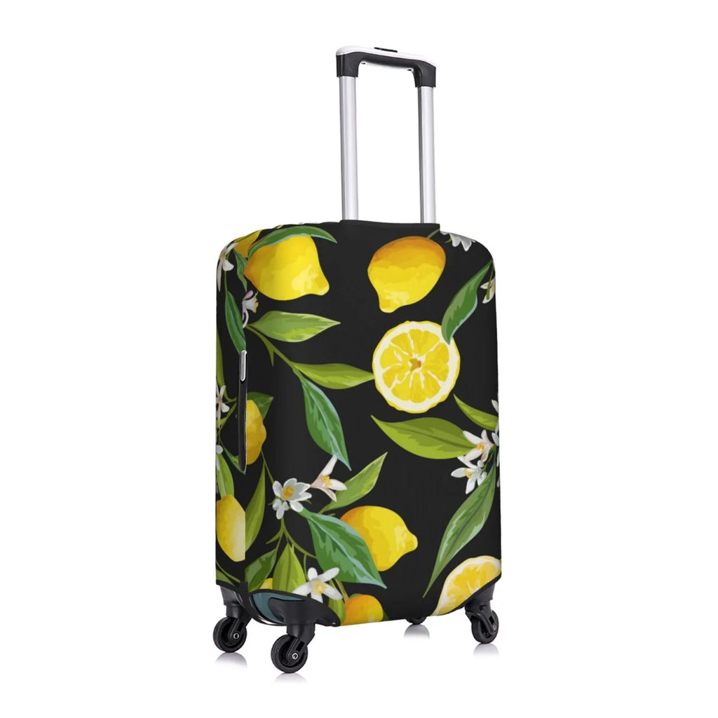 Adobk Lemon Fruits Flowers Leaves Luggage Protector Suitcase Cover, Stretch Suitcase Cover, Washable Luggage Covers For Suitcase For Women And Men, Travel Accessories-Small