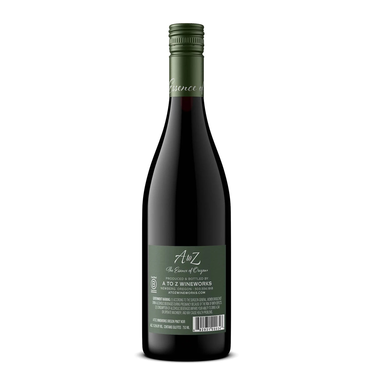 A to Z Wineworks Pinot Noir Oregon Red Wine, 750 ml Bottle, 14%