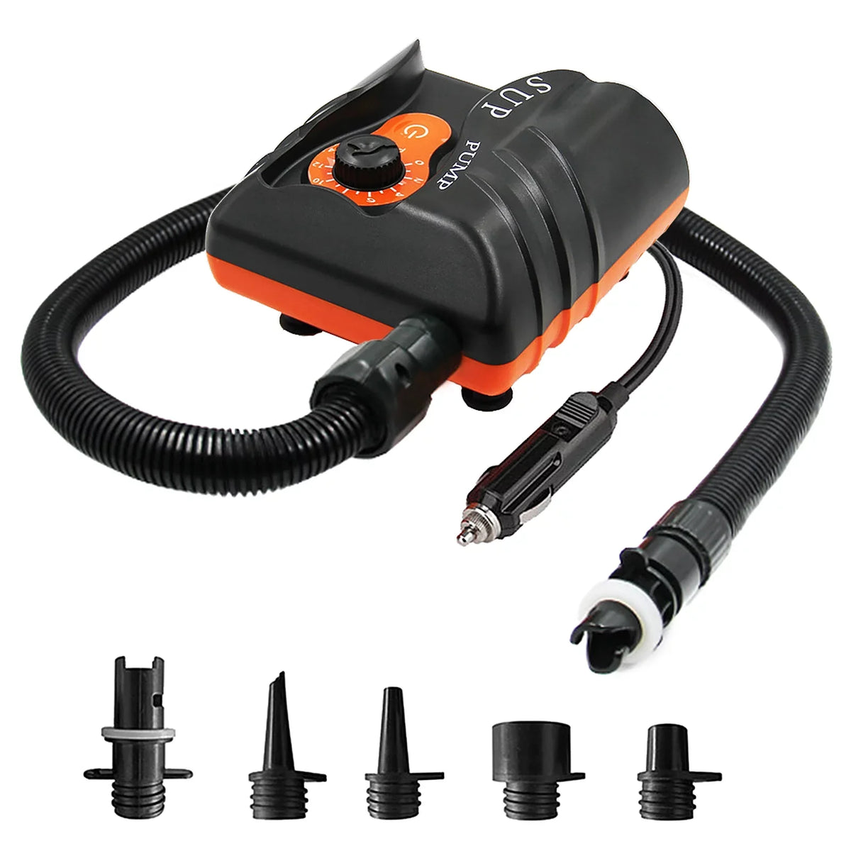 Anself Easy to Use 16  Electric Air Pump with 6 Nozzles for Inflatables and Boats,