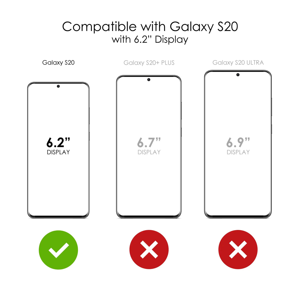 DistinctInk Clear Shockproof Hybrid Case for Galaxy S20 / S20 5G (6.2" Screen) -  Bumper, Acrylic Back, Tempered Glass Screen Protector - 2 Corinthians 5:7 - Walk By Faith Even When I Cannot See