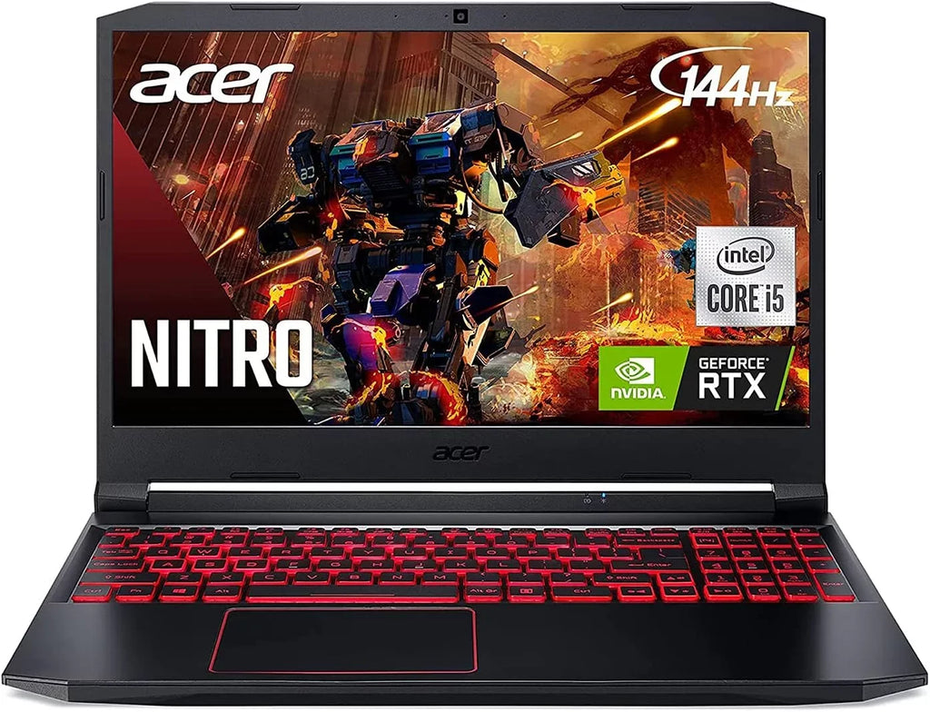 Acer Nitro 5 15.6-Inch 144hz  Gaming Laptop + High Quality 6ft  Cable +  Screen Cleaner + Wired Stereo Gaming Headset + Gaming Mouse