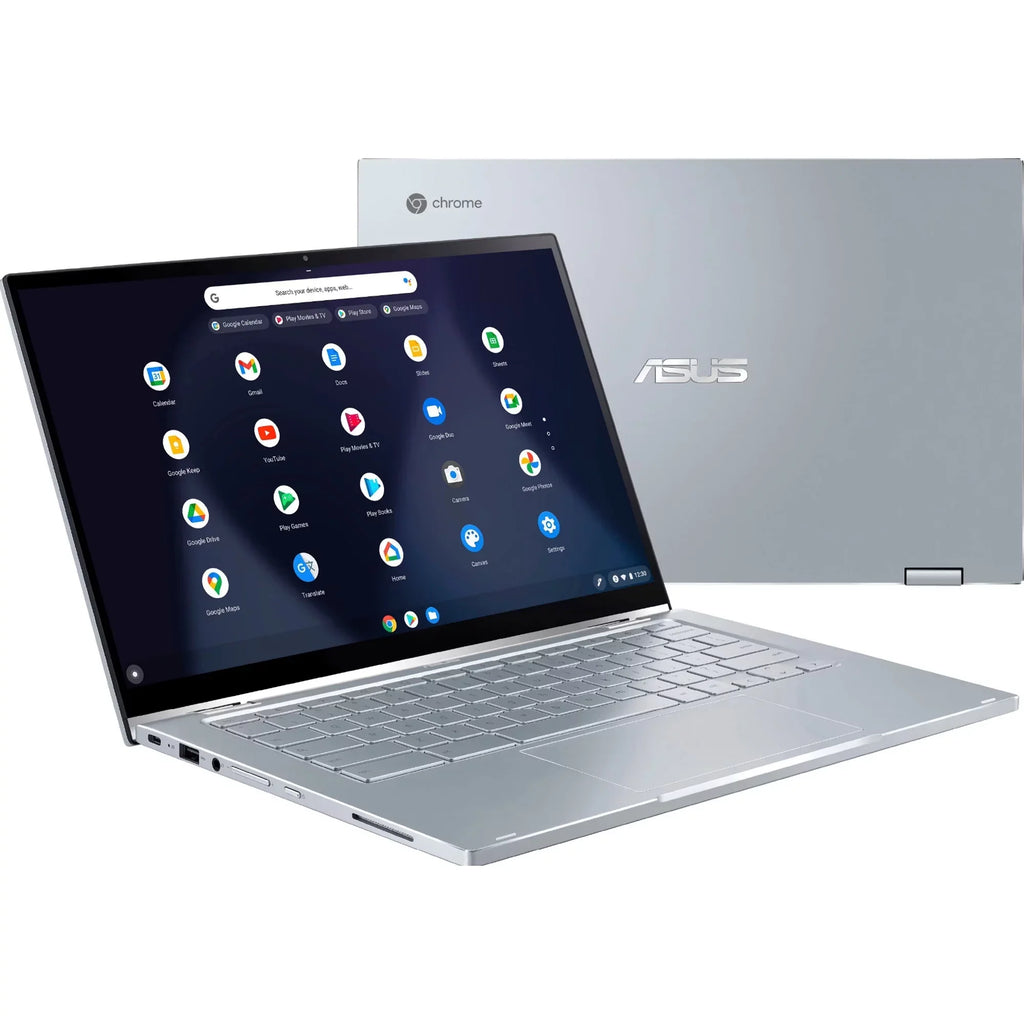 Chromebook Flip C433 14 2-in-1 Business Laptop 14"   Touchscreen Intel Core M3-8100Y Processor 8GB DDR4 64GB eMMC + 256GB  Card Intel  Graphics 615 -C Webcam Chrome  Silver
