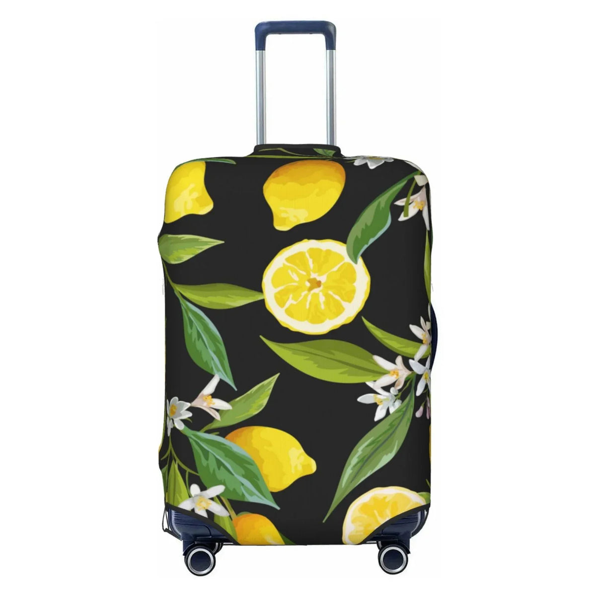 Adobk Lemon Fruits Flowers Leaves Luggage Protector Suitcase Cover, Stretch Suitcase Cover, Washable Luggage Covers For Suitcase For Women And Men, Travel Accessories-Small