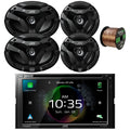 '-V960BW Double  / Radio Dual  Bluetooth / Player Car Receiver Bundle Combo with 2x 6.5" 2-Way Coaxial 300W Car Audio Speakers, 2x 6x9" 400W Vehicle Speakers, 16G Speaker Wire