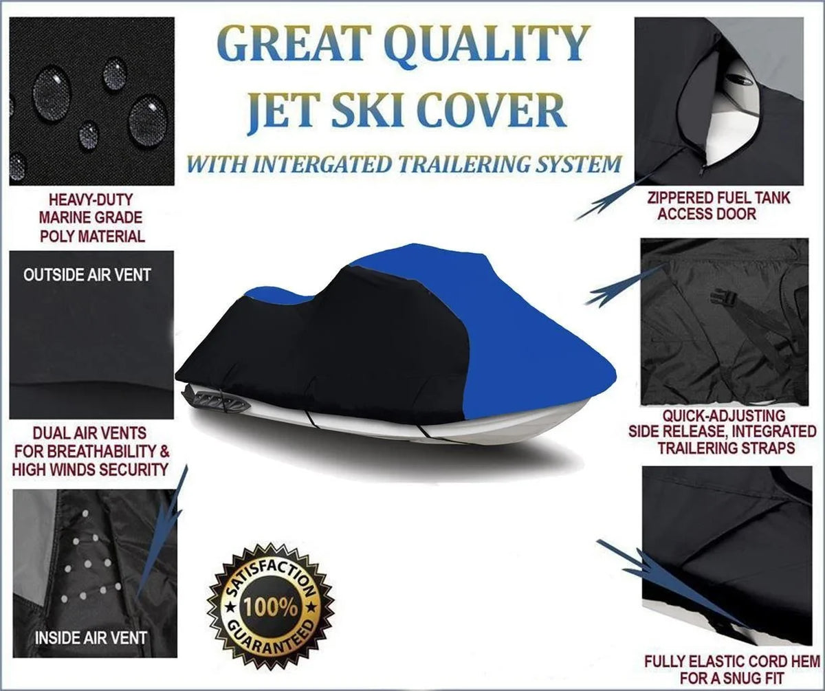 /  -, 600  Compatible for Arctic Cat Tiger Shark Jet Ski Cover 116"-119" 2-3 seat