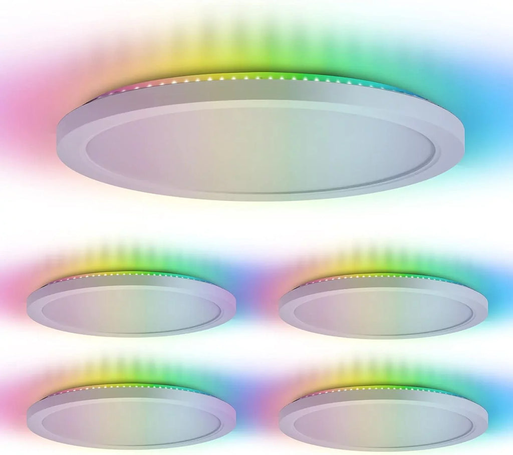Sunco Smart  Flush Mount Ceiling Light Fixture 24W 2500LM 13 Inch  Color Changing  Night Light for Bedroom Kitchen Hallway Amazon Alexa Google Home Compatible  Energy Star 4 Pack