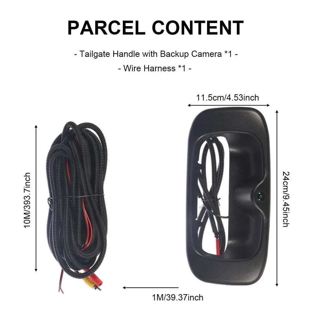Jahy2Tech Night Vision Black Direct Replacement Rear View Camera Chevy  Silverado/Sierra -15130742