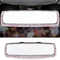 Bling Car Rearview Mirror, Car Bling Decorations Rear View Mirror with  Glass, Bling Car Interior Accessories for Women and Tee