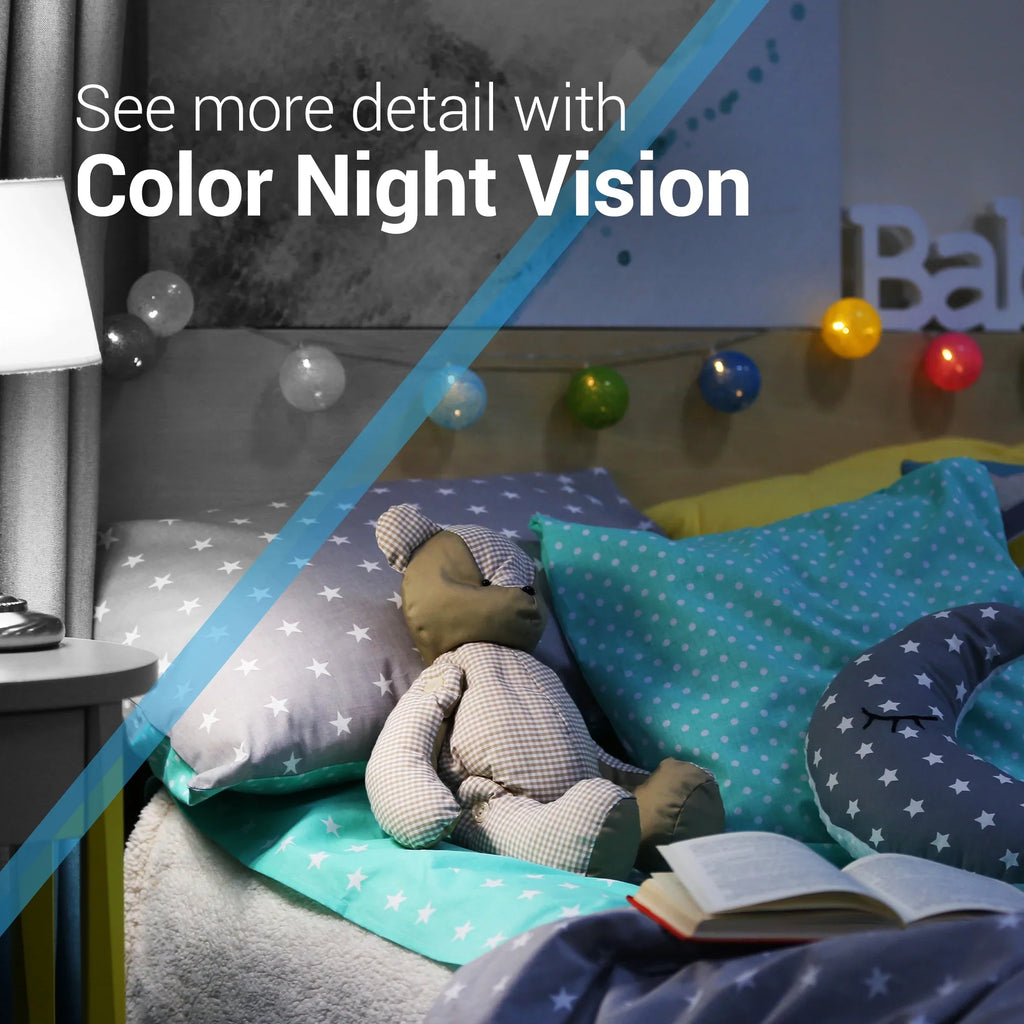 Bosma CapsuleCam Pro Baby Monitor, Indoor Security Camera with Phone app, 1080p  WiFi Camera with 2 Way Audio, 162° Super Wide Angle, Color Night Vision, Motion & Sound Detection, Free Local Storage