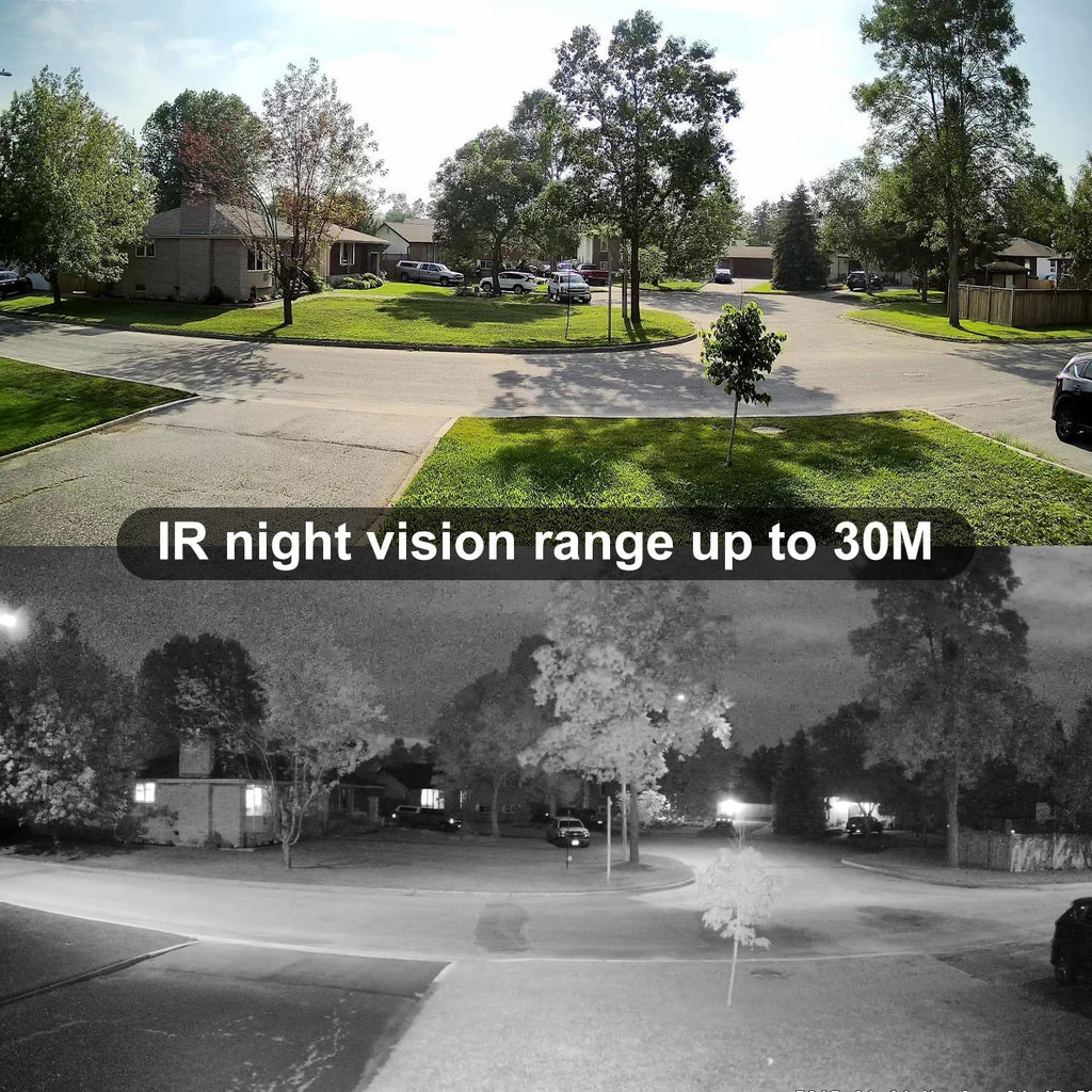 8MP Bullet Camera 4X Zoom Camera Support Human Vehicle Detection 30M  Distance Built in Mic H.265 IP66