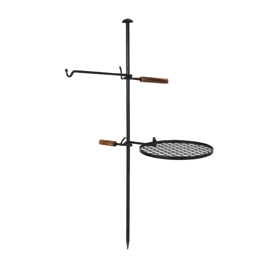 2 in1 Outdoor Fire Pit Grill Adjustable Swivel Campfire Grill Charcoal  Grill