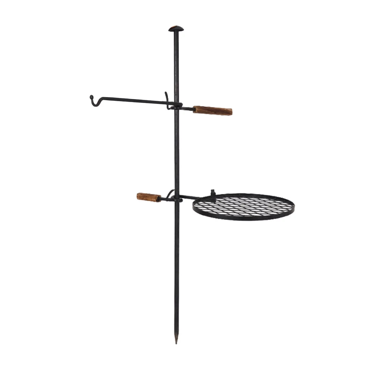 2 in1 Outdoor Fire Pit Grill Adjustable Swivel Campfire Grill Charcoal  Grill