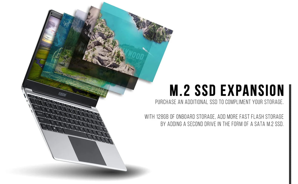14.1" Full  Windows 10 Laptop - Windows 11 Compatible, 128GB Storage, 4GB , T90B+ Pro Model Lapbook, Intel Quad Core , 5GHz WiFi (Dual-Band WiFi) 2X WiFi speeds, Supports M.2