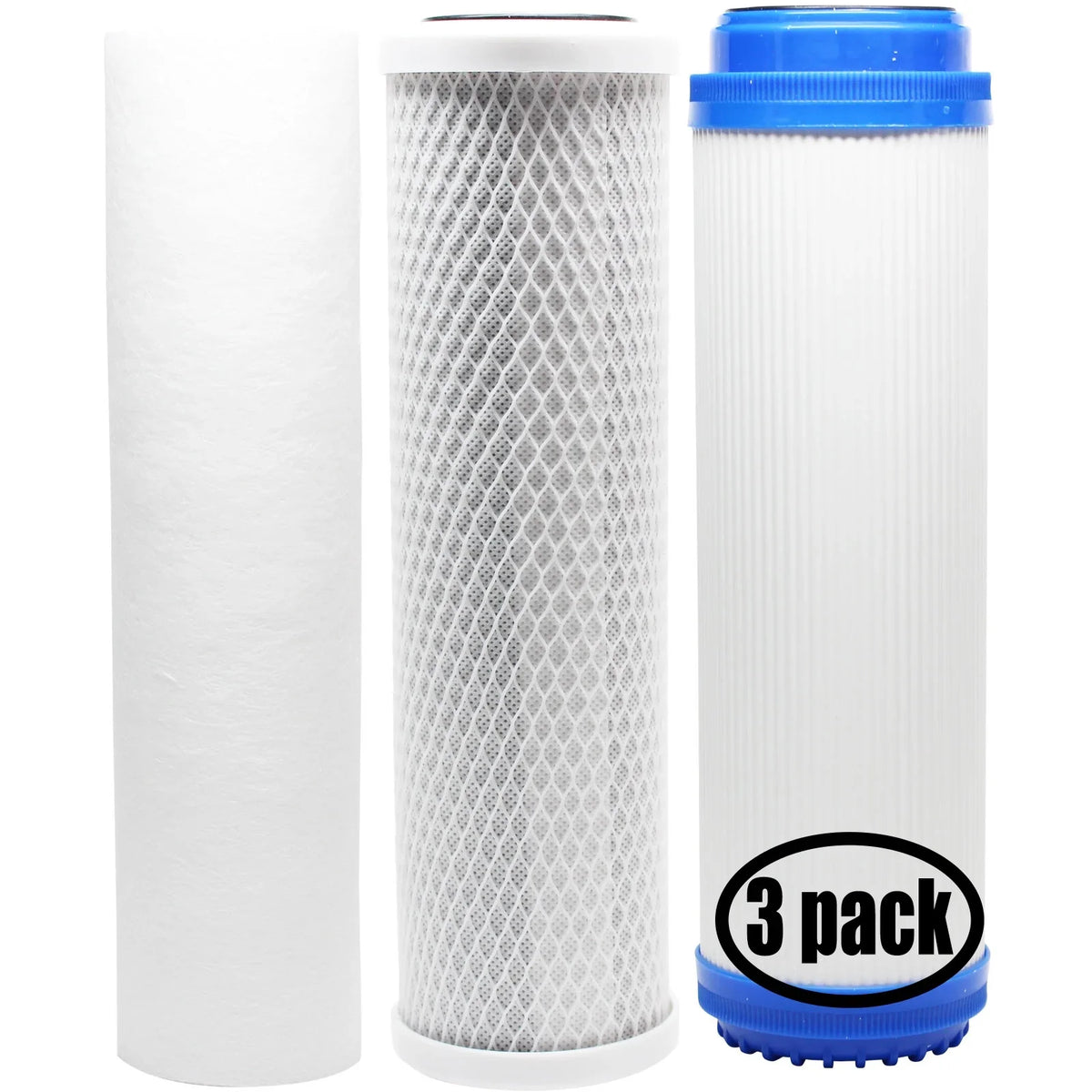 3-Pack Replacement for Filter Kit for Pentek 150072  System - Includes Carbon Block Filter,  Sediment Filter &  Filter - Denali Pure Brand