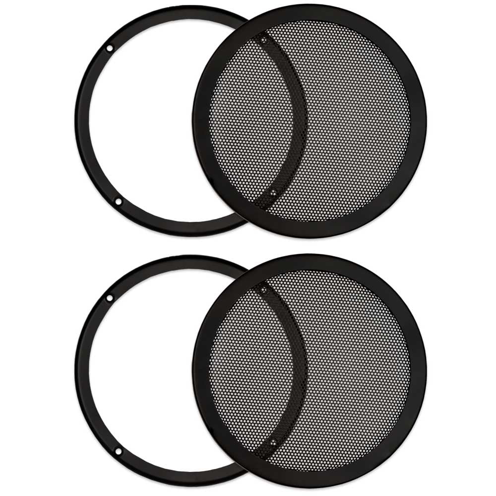 2 Goldwood Sound -M8 Heavy Duty Steel Mesh Snap On Woofer Grills for 8" Speakers